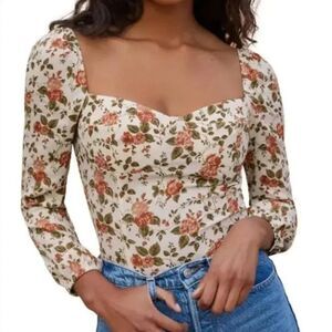 NWT Reformation Reign Top in Foliage Size 12